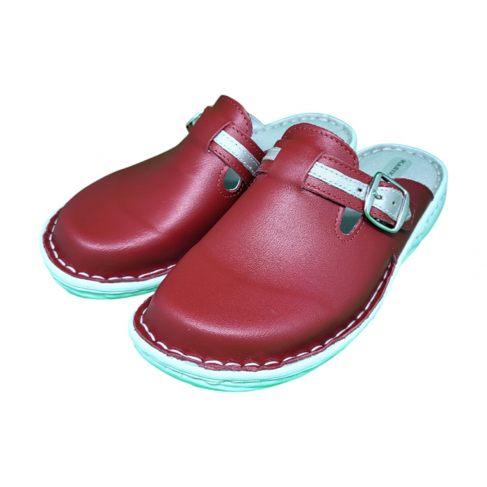 Saboti femei piele naturala 7080 rosu [2]