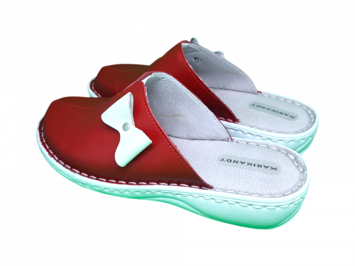 Saboti femei piele naturala 7300-rosu [2]