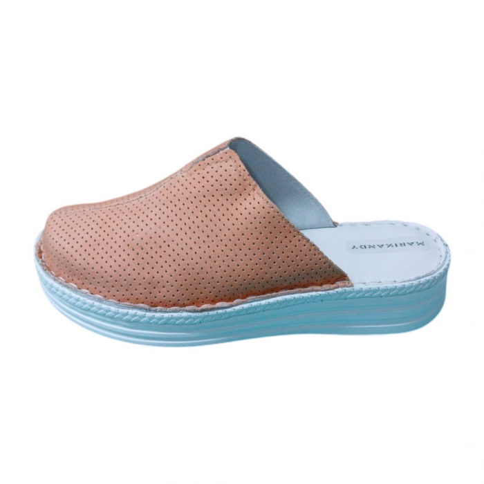 Saboti femei piele perforata 7011 piersica [2]