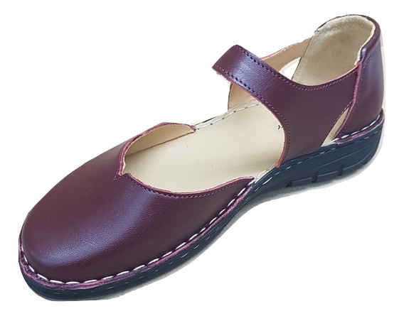 Sandale dama bordo piele naturala Ana [3]