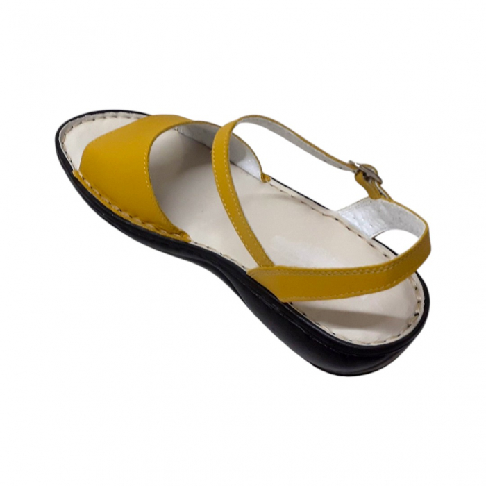 Sandale femei piele naturala 500 galben [2]