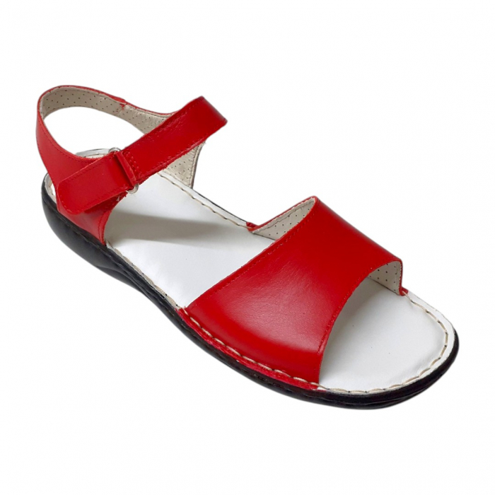 Sandale femei piele naturala 520 rosu [1]