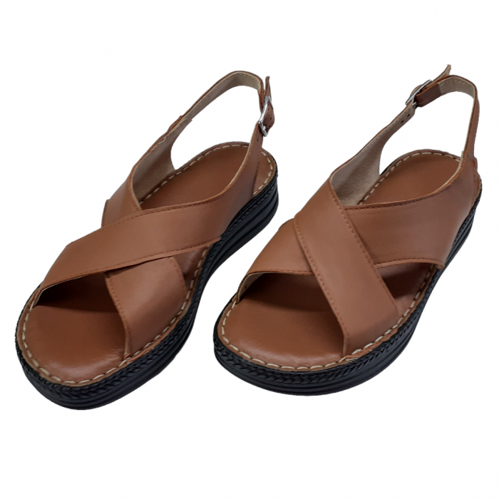 Sandale femei piele naturala Niky maro [2]