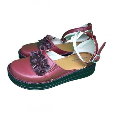 Sandale femei piele naturala Fanny duo bordo [1]