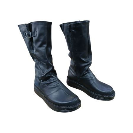 Ghete si cizme dama - Cizme dama piele naturala 203 negru