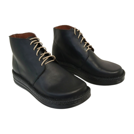 Ghete dama piele cu siret 305 negru [2]