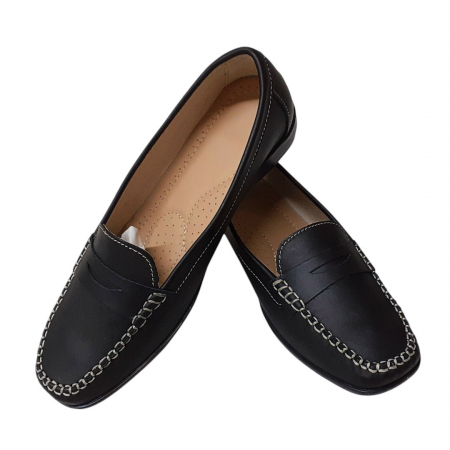 Pantofi dama din piele naturala - Mocasini dama piele naturala negru