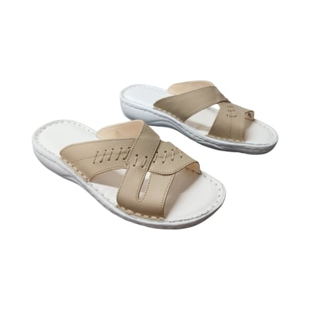 Saboti  Dama din piele hand made - Oferta 715 crem Stoc Limitat