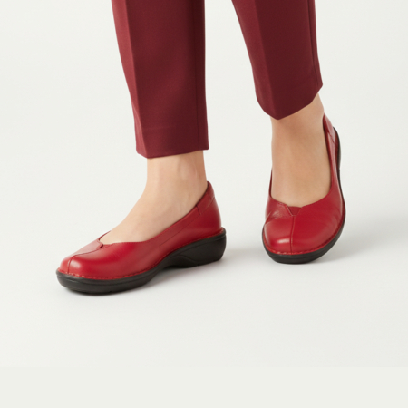 Pantofi Dama din Piele Naturala - Pantofi dama piele naturala Andrea rosu