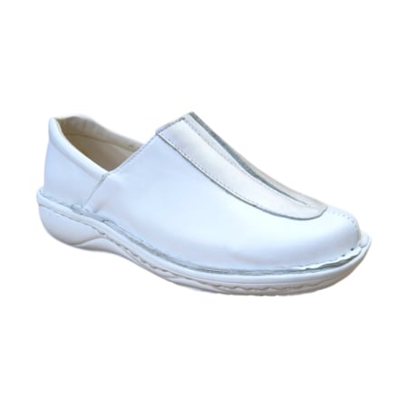 Pantofi Dama din Piele Naturala - Pantofi Emi Slip-On din piele naturală alb