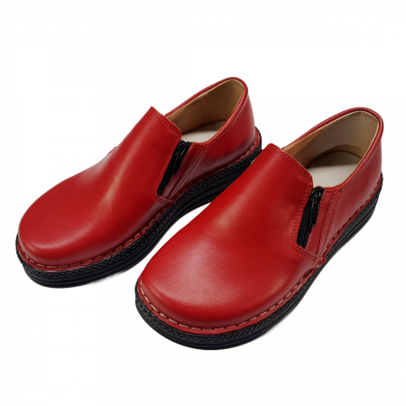 Pantofi femei piele naturala 9300 rosu [2]
