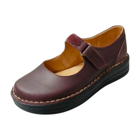 Pantofi dama din piele naturala - Pantofi femei piele naturala Dania bordo
