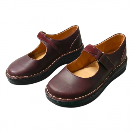 Pantofi femei piele naturala Dania bordo [1]