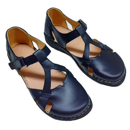 Pantofi dama din piele naturala - Pantofi femei piele naturala Ioana blu