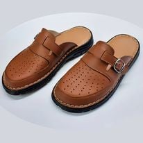 Papuci barbati din piele naturală - Saboti barbati piele 8002 maro