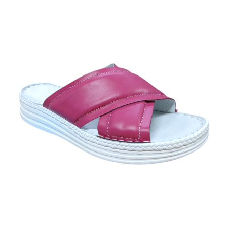 Papuci Dama din Piele Naturală - Papuci Damă din Piele Naturală Soft-touch roz