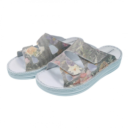 Papuci femei piele naturala 430 floral [2]