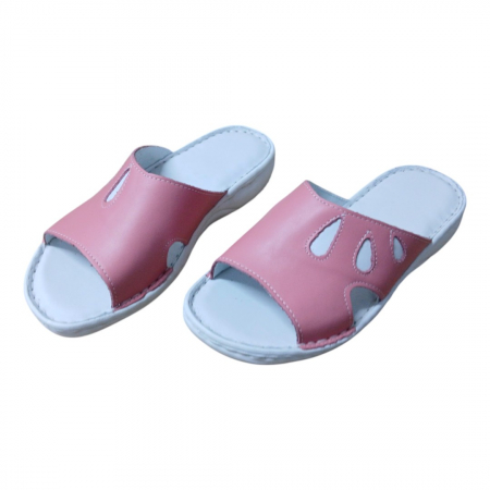 Papuci femei piele naturala 451 roz [2]