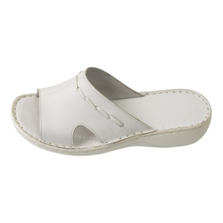 Papuci femei piele naturala 700 alb [1]