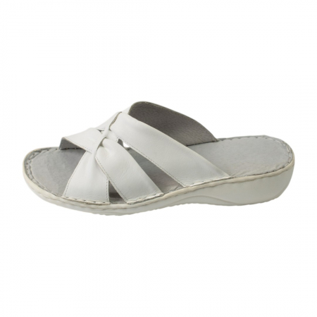 Papuci femei piele naturala 720 alb [1]