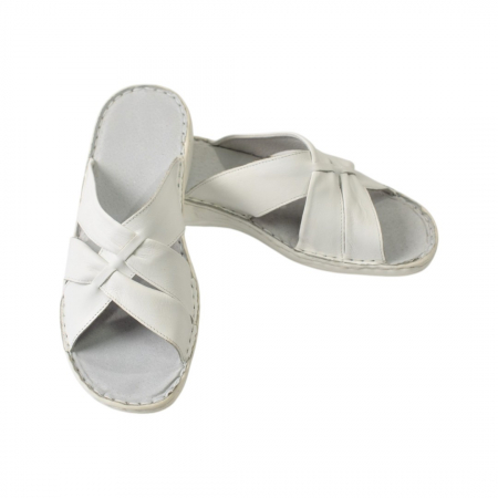 Papuci femei piele naturala 720 alb [2]