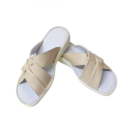 Papuci femei piele naturala 720 crem [2]