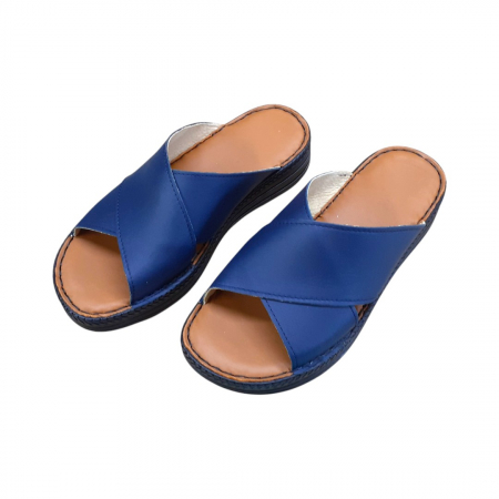 Papuci femei piele naturala 955 albastru [2]