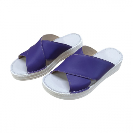 Papuci femei piele naturala 955 mov [2]