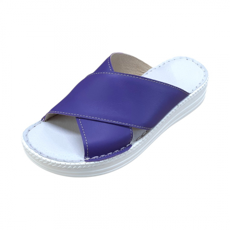 Papuci femei din piele naturală - Papuci femei piele naturala 955 mov