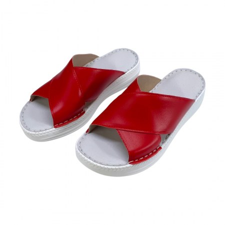 Papuci femei piele naturala 955 rosu [2]
