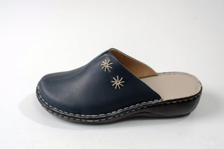 Saboti  Dama din piele hand made - Papuci medicinali dama blue