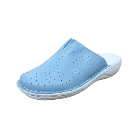 Saboti  Dama din piele hand made - Saboti dama medicinali piele naturala 3060 azur