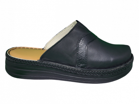 Saboti  Dama din piele hand made - Saboti dama piele naturala 4306-negru