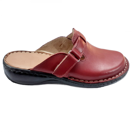 Saboti  Dama din piele hand made - Saboti dama piele naturala 7000 bordo