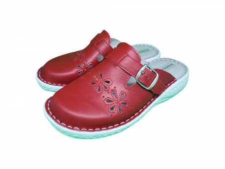 Saboti dama piele naturala 7015-rosu [1]