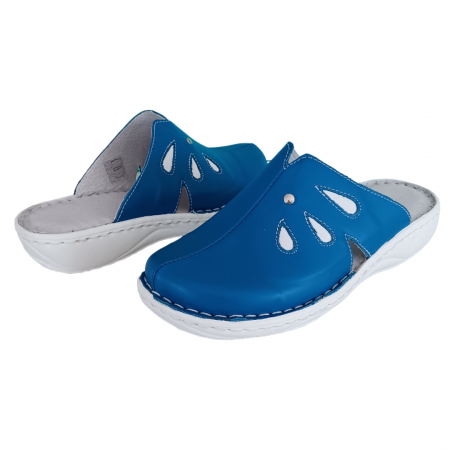 Saboti dama piele naturala 7130-albastru [2]