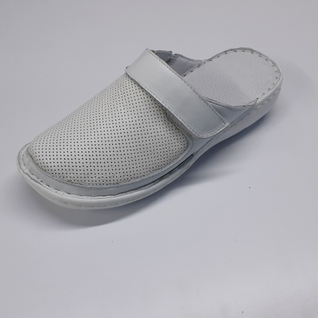 Saboti albi dama piele [3]