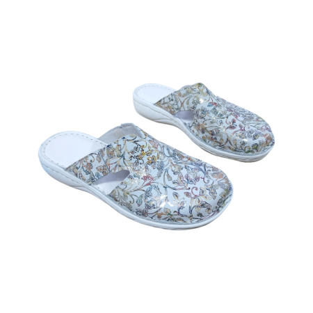 Saboti femei medicinali de dama piele 7001 rose [2]