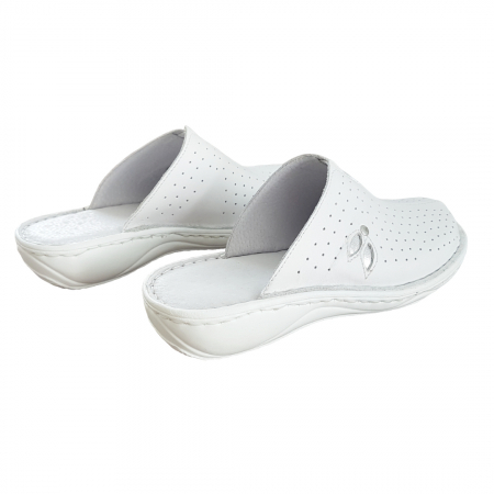 Saboti femei piele naturala 3061 alb [1]