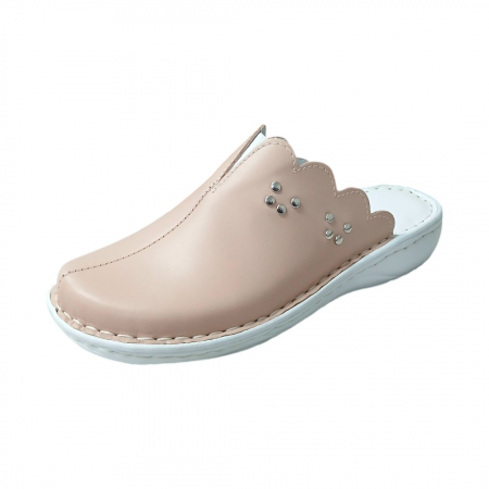 Saboti  Dama din piele - Saboti femei piele naturala 3062 nud