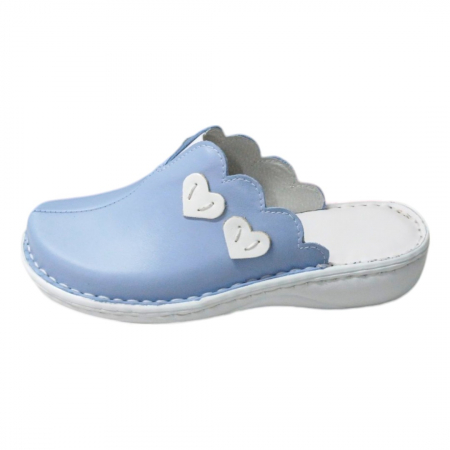 Saboti femei piele naturala 3600 azur [1]