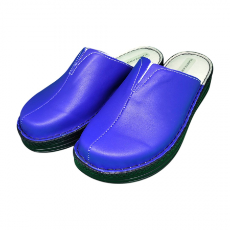 Saboti femei piele naturala 4006 albastru [1]