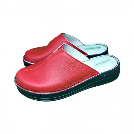 Saboti femei piele naturala 4006 rosu [1]