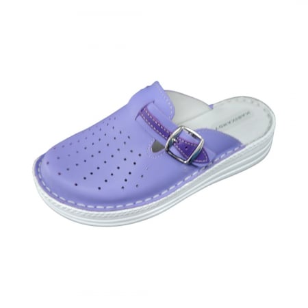 Saboti  Dama din piele hand made - Saboti femei piele naturala 4010 lila