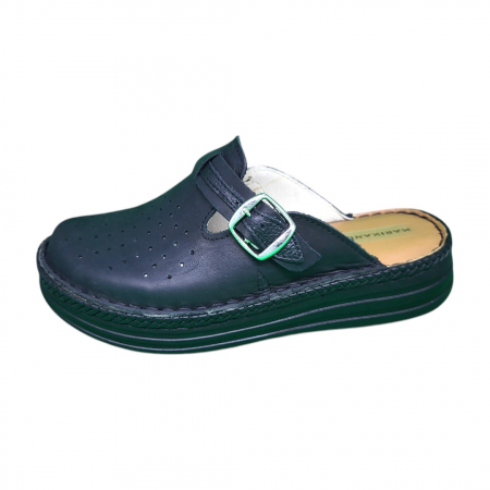 Saboti  Dama din piele hand made - Saboti femei piele naturala 4010 negru