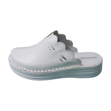 Saboti femei piele naturala 4061 alb [1]