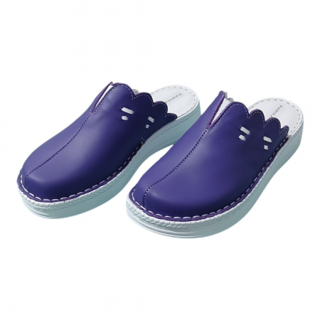 Saboti femei piele naturala 4061 mov [2]