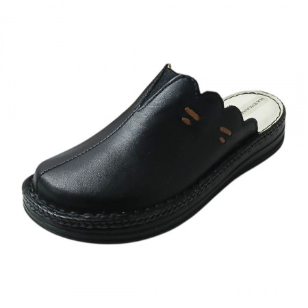 Saboti  Dama din piele hand made - Saboti femei piele naturala 4061 negru