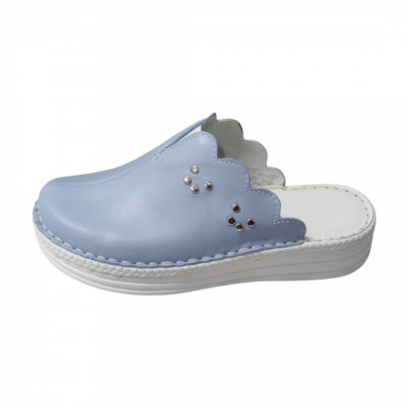 Saboti femei piele naturala 4062 azur [1]