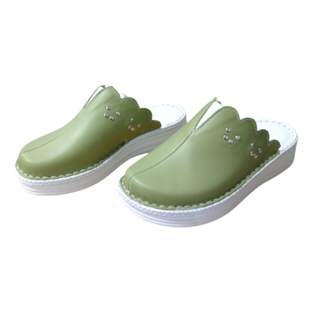 Saboti femei piele naturala 4062 fistic [2]